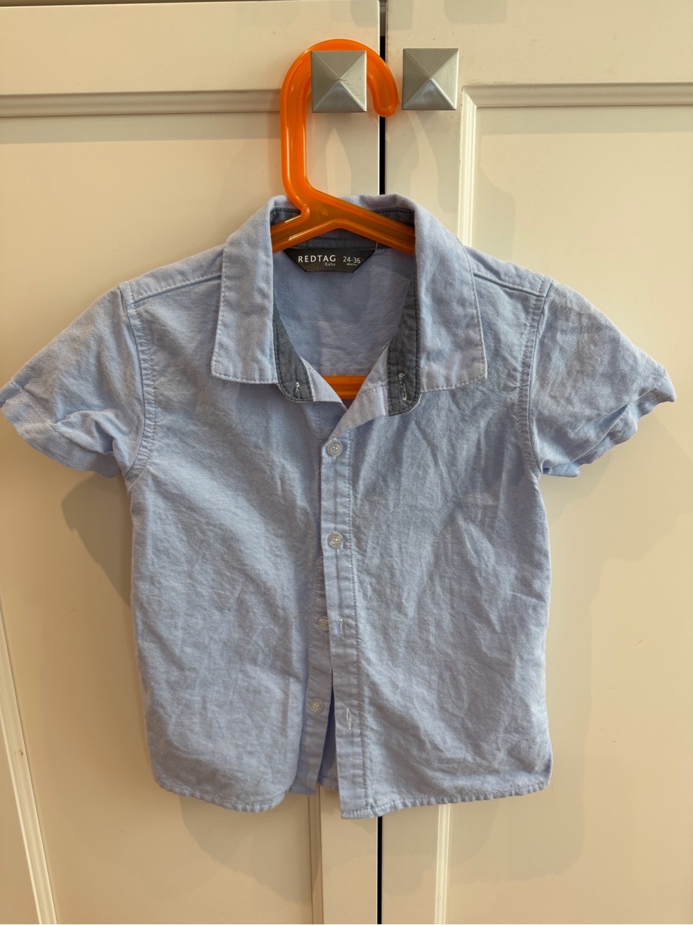 Red tag baby 2-3t Blue Short Sleeve Button-Up Shirt for Kids